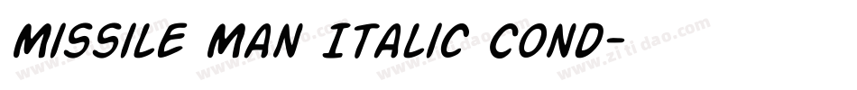 Missile Man Italic Cond字体转换